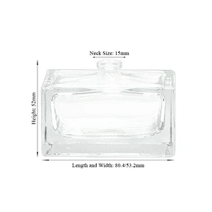 Manufacturer of customized luxury square perfume bottle with color aluminium mist sprayer for perfume