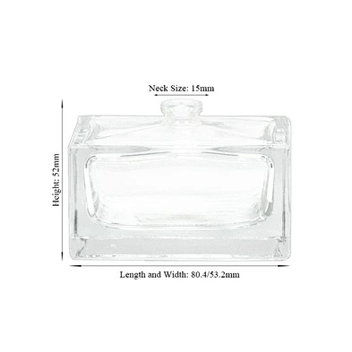 Manufacturer of customized luxury square perfume bottle with color aluminium mist sprayer for perfume