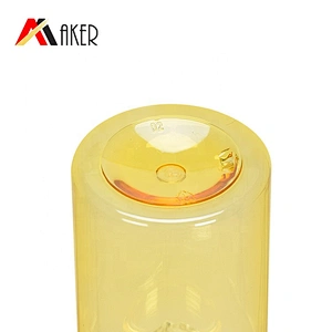 2020 newest empty cylinder 300ml PET plastic cosmetic makeup remover bottle with flip top pump