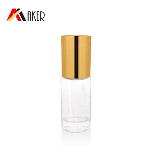 Low MOQ 5ml clear glass roll on bottle for essential oil and perfume