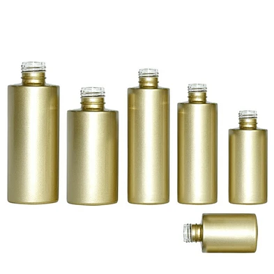 luxury glass bottle set 20ml 40ml 60ml 80ml 100ml 120ml gold custom glass personal care packaging skin care glass bottle set