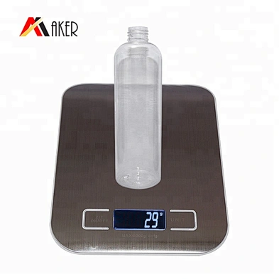 wholesale price 300ml clear Boston round PET cosmetic plastic lotion bottle with double wall screw cap
