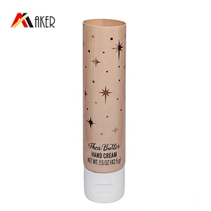 Wholesale 100ml soft cosmetic LDPE plastic hand cream tube packaging with flip top lid