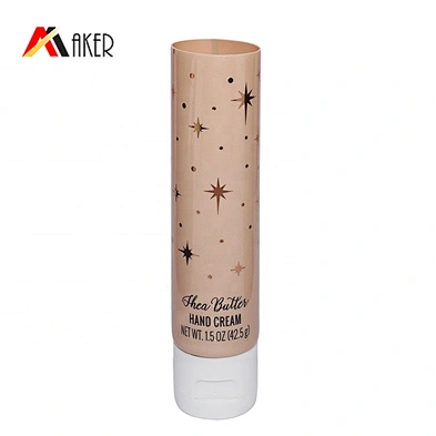 Wholesale 100ml soft cosmetic LDPE plastic hand cream tube packaging with flip top lid