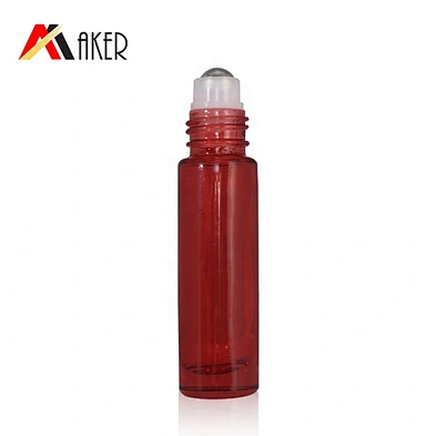 Hotsale 10ml colorful round metal stainless steel roller ball glass roll on perfume bottle with screw cap