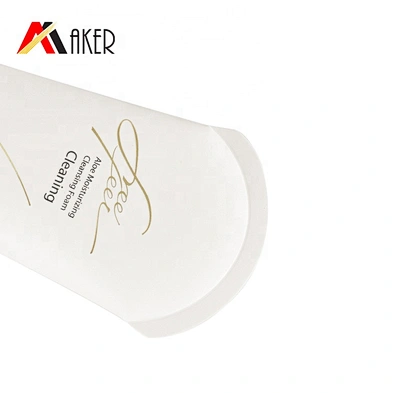 Concise design 120ml pure white LDPE plastic cosmetic hand cream tube body cream tube packaging with plastic flip top cap