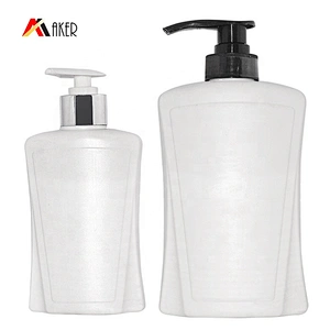 Shampoo Lotion Bottle White Special HDPE Plastic Hot Sale 250ml 500ml PE Screen Printing Detergent Screw Cap with Lotion Pump