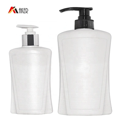 Shampoo Lotion Bottle White Special HDPE Plastic Hot Sale 250ml 500ml PE Screen Printing Detergent Screw Cap with Lotion Pump