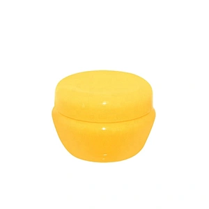 Factory supply new design empty yellow plastic 20g pp cream jar with cap