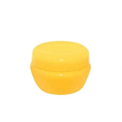 Factory supply new design empty yellow plastic 20g pp cream jar with cap