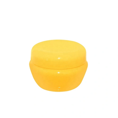 Factory supply new design empty yellow plastic 20g pp cream jar with cap