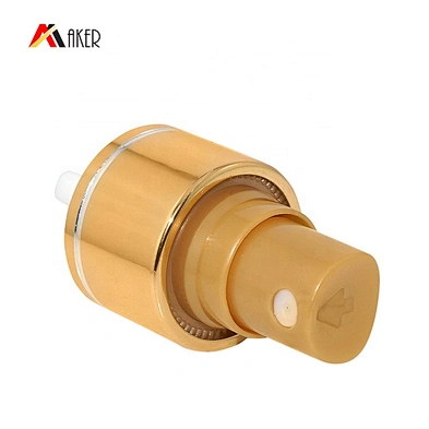 China manufacturers 24mm aluminium covered gold fine mist sprayer 24/410