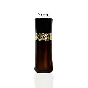 30ml black gradient gold bottle packaging personal skincare cream lotion pump cosmetic glass bottle