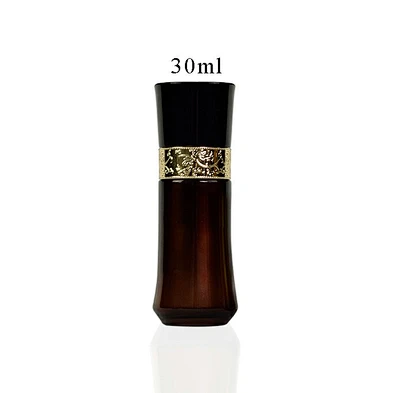 30ml black gradient gold bottle packaging personal skincare cream lotion pump cosmetic glass bottle