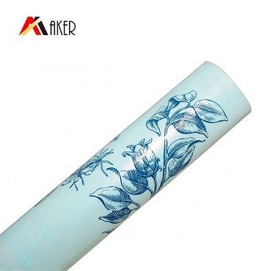 Empty factory price green round 30ml eye cream tube cosmetic squeeze plastic packaging tube with acrylic cap