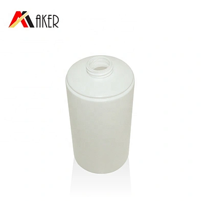 Wholesale 300ml white cylinder PE plastic shampoo bottle packaging with big cover cap