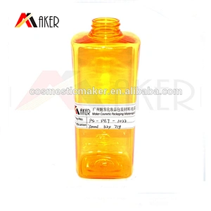 Private mould 700ml Square Clear Semi-transparent Plastic PET Bottle