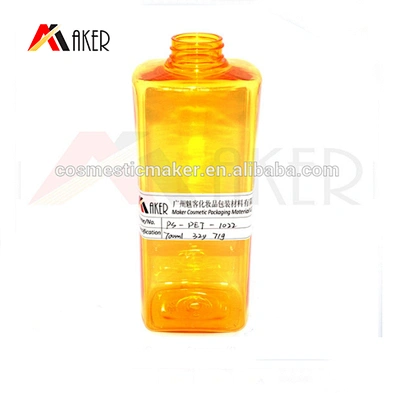 Private mould 700ml Square Clear Semi-transparent Plastic PET Bottle