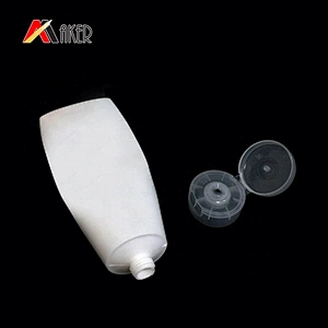 Wholesale price 150ml flat white squeeze PE cosmetic shampoo plastic bottle with screw cap