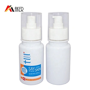 Wholesale custom 120 ml white round PET skin care cream plastic bottle manufacturer with lotion pump