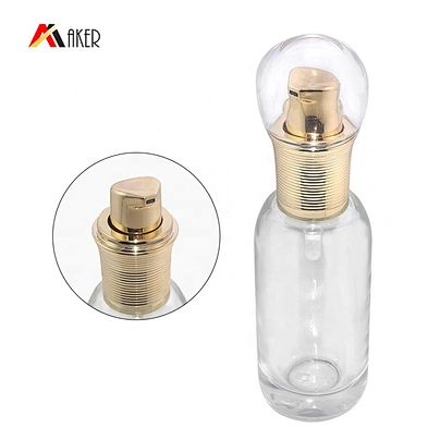Factory supply newest gold aluminum covered 18/410 cream dispenser pump with lid