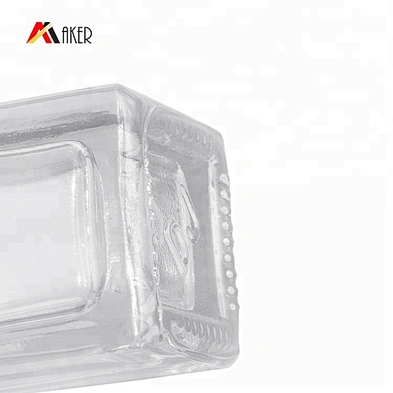 Custom luxury 15ml clear glass perfume bottles empty square shaped crystal glass spray perfume bottle with gold mist sprayer