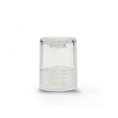Factory 20g white LDPE plastic cosmetic massage roller tube with roller ball applicator and clear plastic screw cap