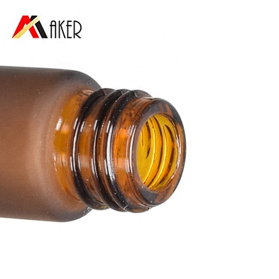 Newest 10ml frosted amber essential oil glass roll on bottle with hot stamping