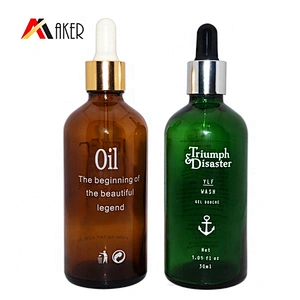 Wholesale 3 oz 100ml amber liquid glass dropper bottle with cap