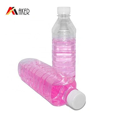 Cheap wholesale 450ml 600ml empty clear square PET plastic mineral water bottles with tamper-proof cap