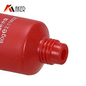 Newest design cosmetic packaging 60g empty red plastic hand cream tube