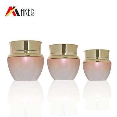 Wholesale luxury 30g 40g 60g round cosmetic skin care glass face cream jars set with screw lip in stock