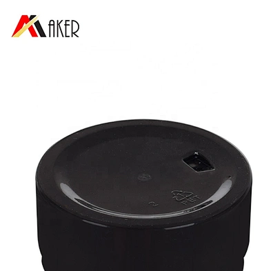 Wholesale empty black 80ml 100ml PET plastic cosmetic face cream jar packaging with black plastic screw cap and white liner