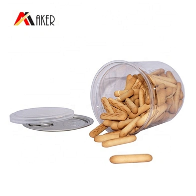 Factory supply wholesale 450ml food grade clear PET plastic cookie jar