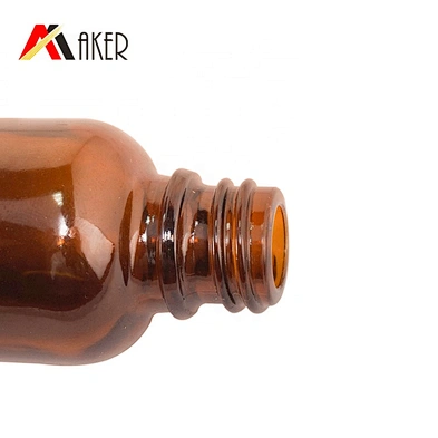 Wholesale/Custom factory 15ml semi-transparent amber glass essential oil bottle cosmetic glass essence bottle serum bottle