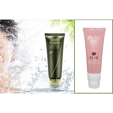 Factory price wholesale pink 100ml plastic cosmetic cream massage tube packaging