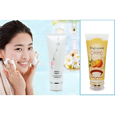 New wholesale price 130ml LDPE plastic cosmetic cleanser tube packaging with acrylic cap