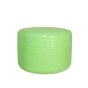 New arrival factory supply wholesale price green 100g pp plastic cream jar with cap