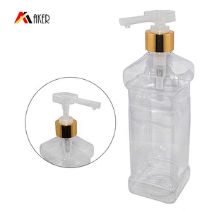 China manufacturer clear 28/410 gold aluminum covered plastic lotion pump