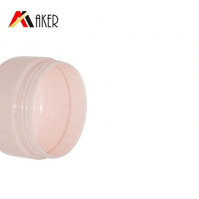 Small MOQ PP 20g pink cylinder single wall plastic cosmetic cream jar packaging with screw cap