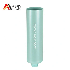 New design 200ml pearlized green LDPE plastic cosmetic hair conditioner tube shampoo tube packaging with luxury acrylic cap
