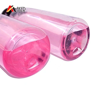 Hot sale 350ml clear PET plastic juice bottle water bottle with plastic screw cap