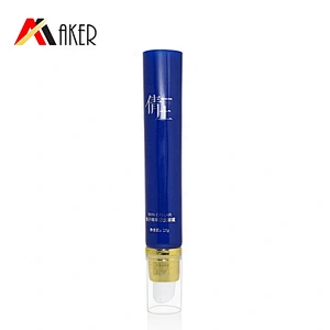Wholesale 20ml round luxury soft cosmetic plastic tube packaging for eye cream with cream pump