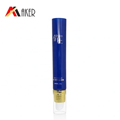 Wholesale 20ml round luxury soft cosmetic plastic tube packaging for eye cream with cream pump