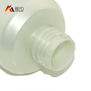 250ml empty pearlescent effect plastic cosmetic lotion bottle with black screw lid