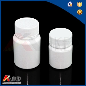 Factory supply 50ml white HDPE plastic medicine bottle packaging with white screw cap and aluminium foil seal liner