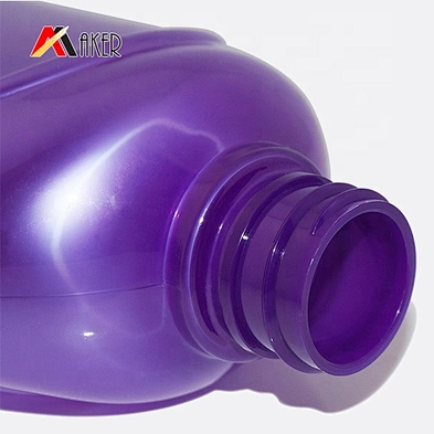 Factory price unique round purple empty 500ml PET plastic body lotion shampoo bottle for skin care with lotion pump