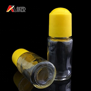 10ml 20ml 50ml round shape roll on sealing type bottle clear glass roller bottle wholesale