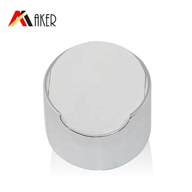 Wholesale aluminum cover round silver color 24/410 plastic disc top cap for bottle