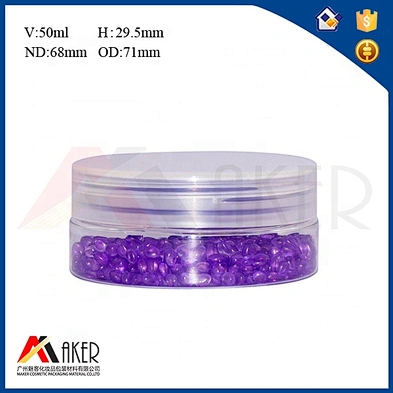 Custom Clear small 50g PET Plastic Empty Jars for Lotions and Creams
